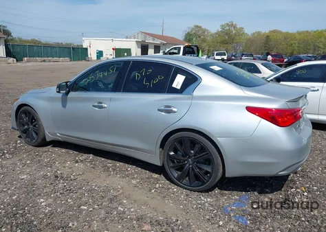 2016 Infiniti Q50 3.0T Red Sport 400 из США, поврежденный, VIN JN1FV7AR8GM451474